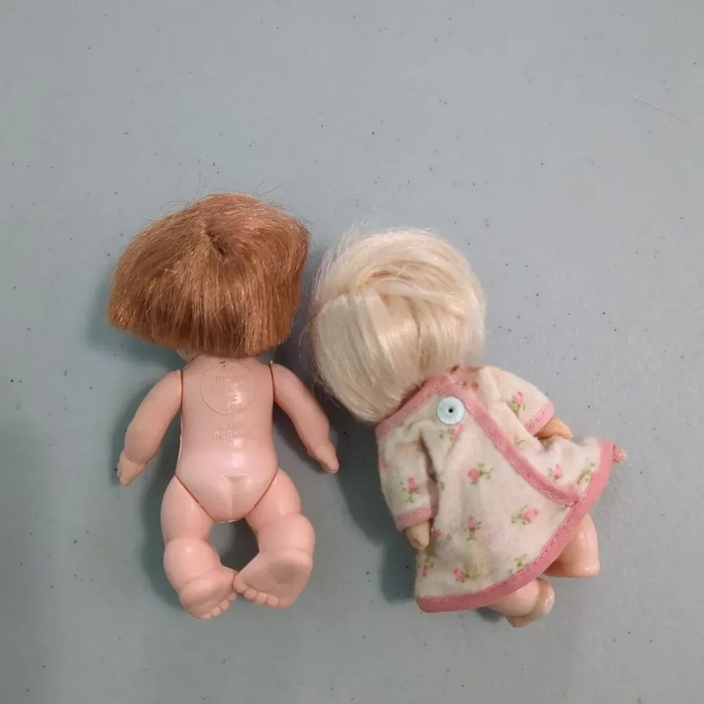 Vintage Baby PeeWee Doll Blonde Jointed Uneeda lot of two dolls Hong Kong